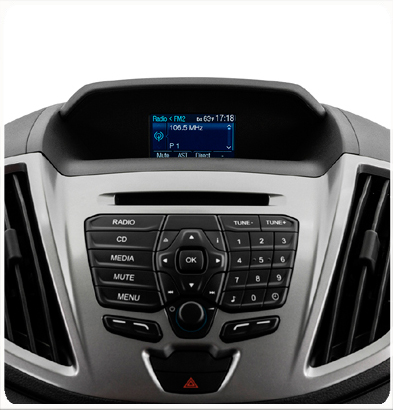With Colour Display 4'' above radio